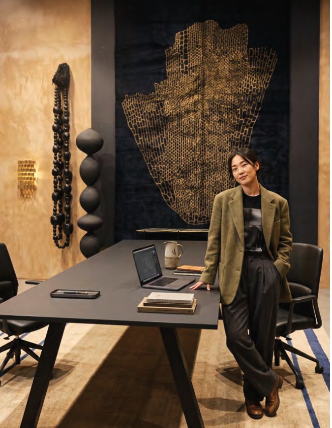 Office desk with person scene